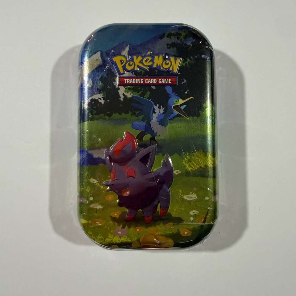 Pokemon Tin with Purple and Blue Characters